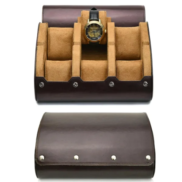 Organisateur de Montres | Étui de Voyage en Cuir PU avec 6 Fentes | Protection Optimale pour Collection de Montres