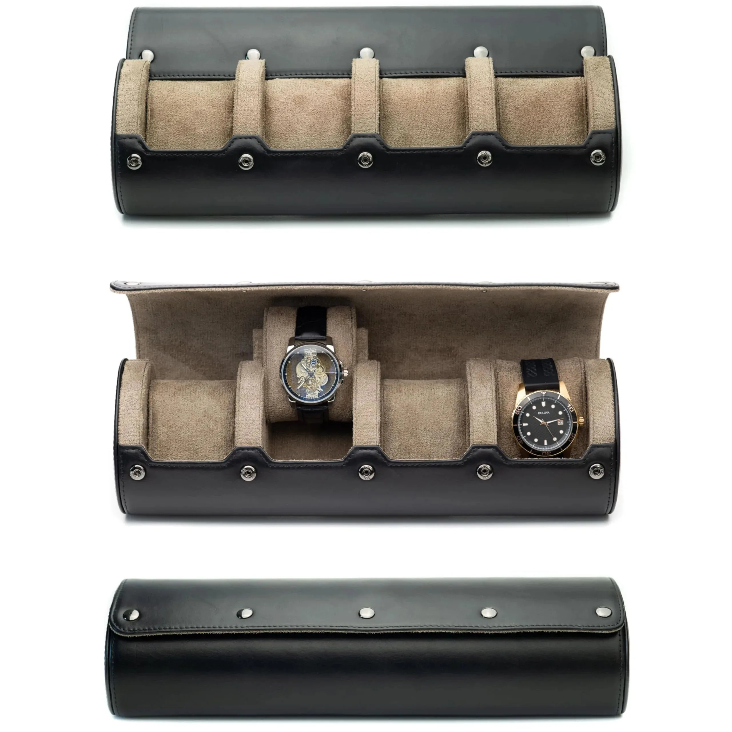 Organisateur de Montres | Étui de Voyage en Cuir PU avec 6 Fentes | Protection Optimale pour Collection de Montres