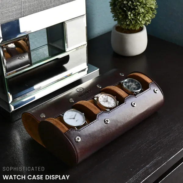 Organisateur de Montres | Étui de Voyage en Cuir PU avec 6 Fentes | Protection Optimale pour Collection de Montres