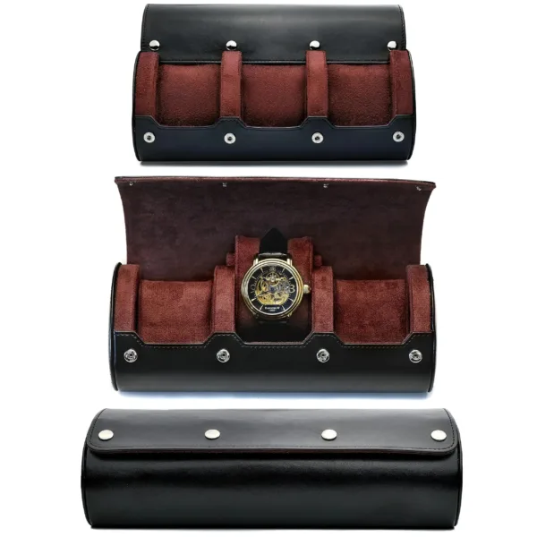Organisateur de Montres | Étui de Voyage en Cuir PU avec 6 Fentes | Protection Optimale pour Collection de Montres