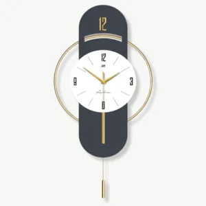 Design wandklok met slinger, verschillende maten