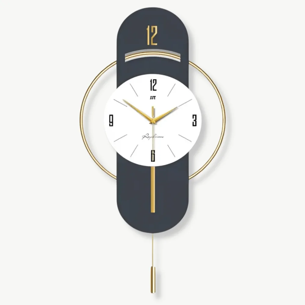 Design wandklok met slinger, verschillende maten