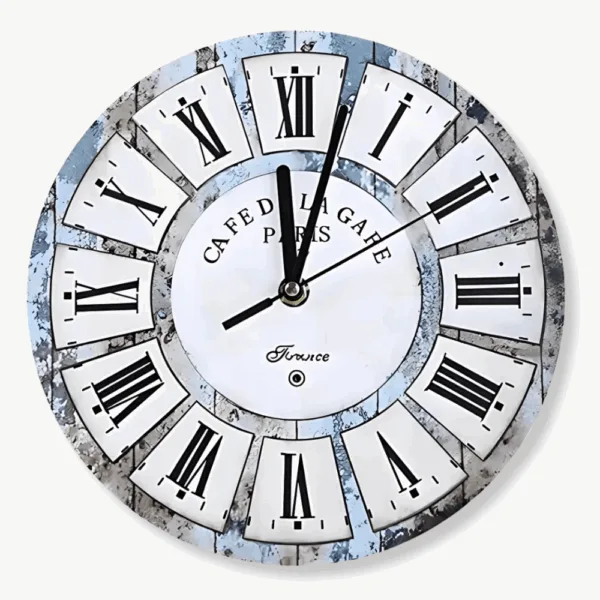 Kleine vintage wandklok met Romeinse cijfers