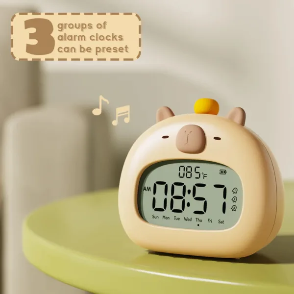 Réveil LED pour Enfants | Horloge Numérique avec Veilleuse et Affichage de Température | Chargement USB Type C pour un Sommeil Apaisé