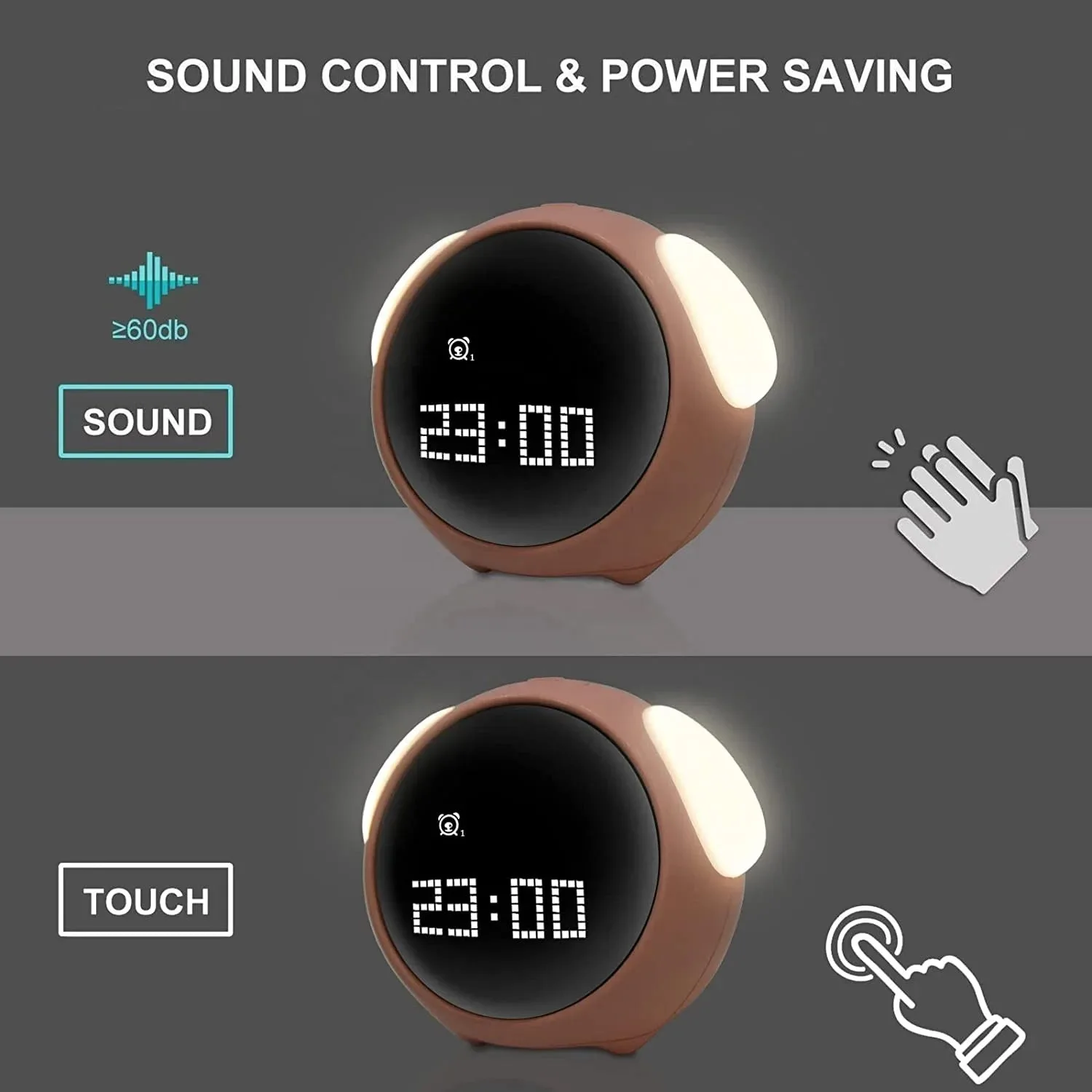 Réveil Numérique Enfant | Horloge LED Intelligente avec Fonction Snooze | Design Mignon pour un Réveil Doux