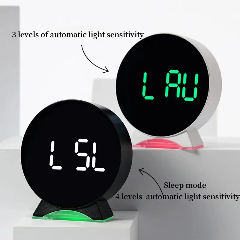 Réveil Numérique LED avec Lumière Ambiante et Double Alarme | Affichage Complet pour Un Réveil Personnalisé