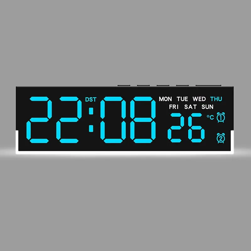Réveil Numérique LED avec Lumière Ambiante et Double Alarme | Affichage Température et Semaine pour un Réveil Doux