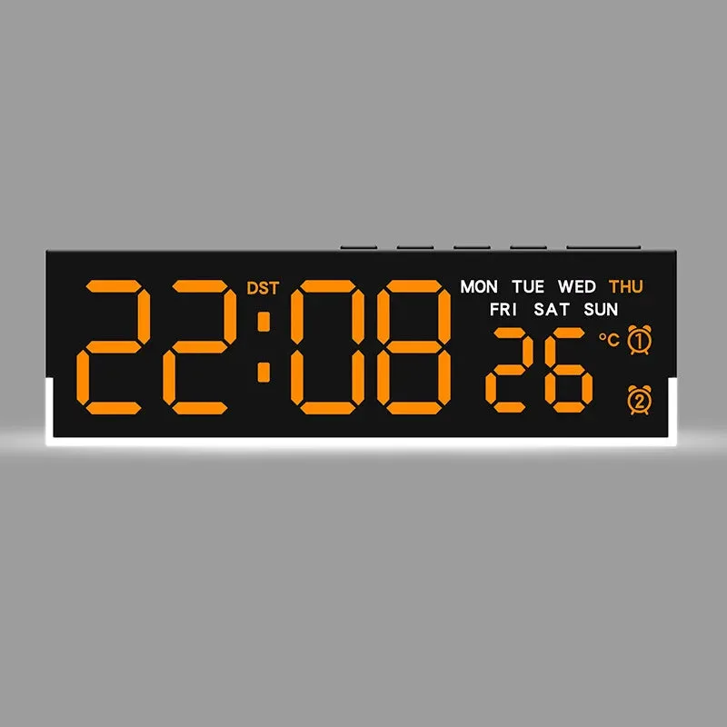 Réveil Numérique LED avec Lumière Ambiante et Double Alarme | Affichage Température et Semaine pour un Réveil Doux