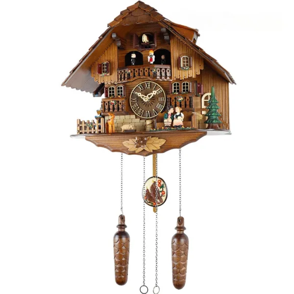 Wandklok koekoek, met Romeinse of Arabische wijzerplaat