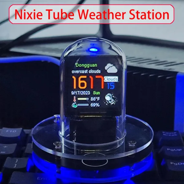 Nixie buis klok, mini weerstation