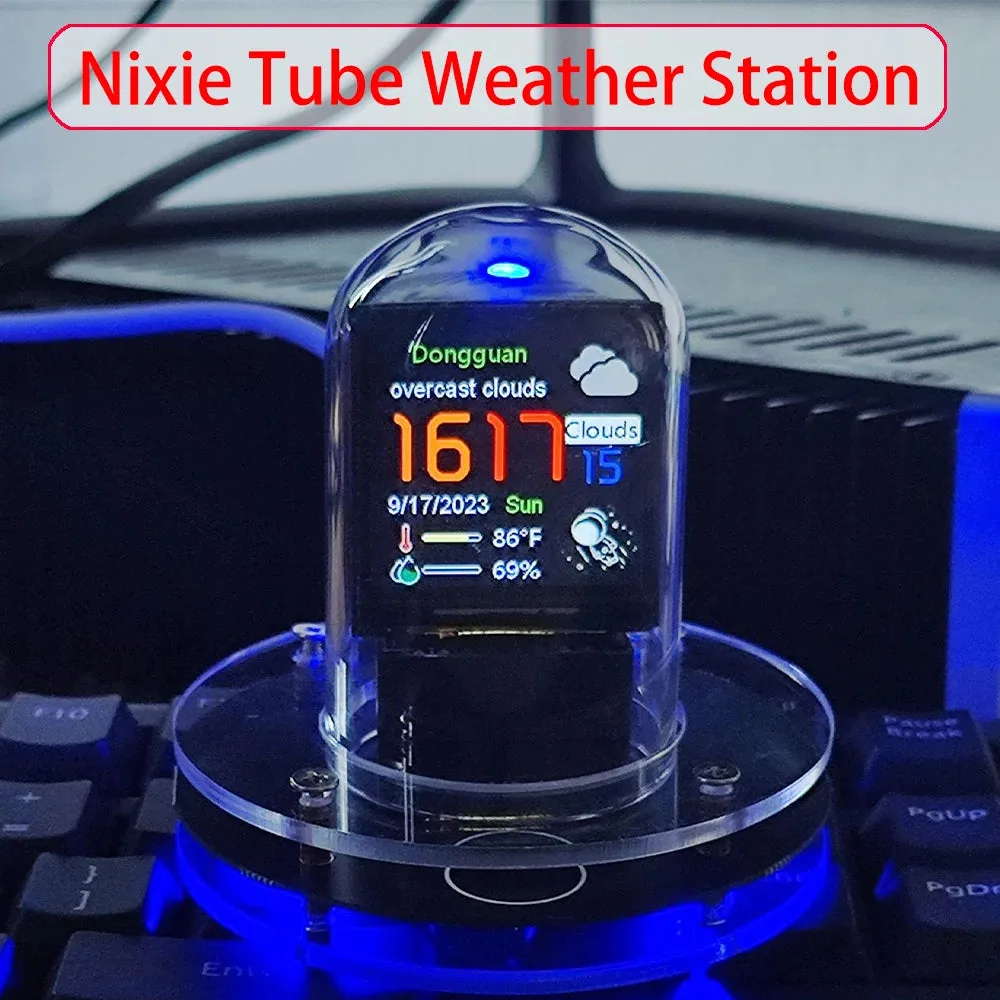 Nixie buis klok, mini weerstation