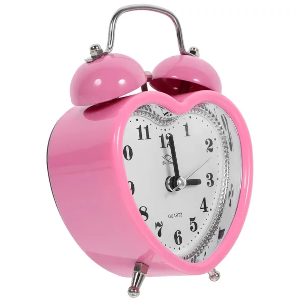 Roze wekker met hartmotief