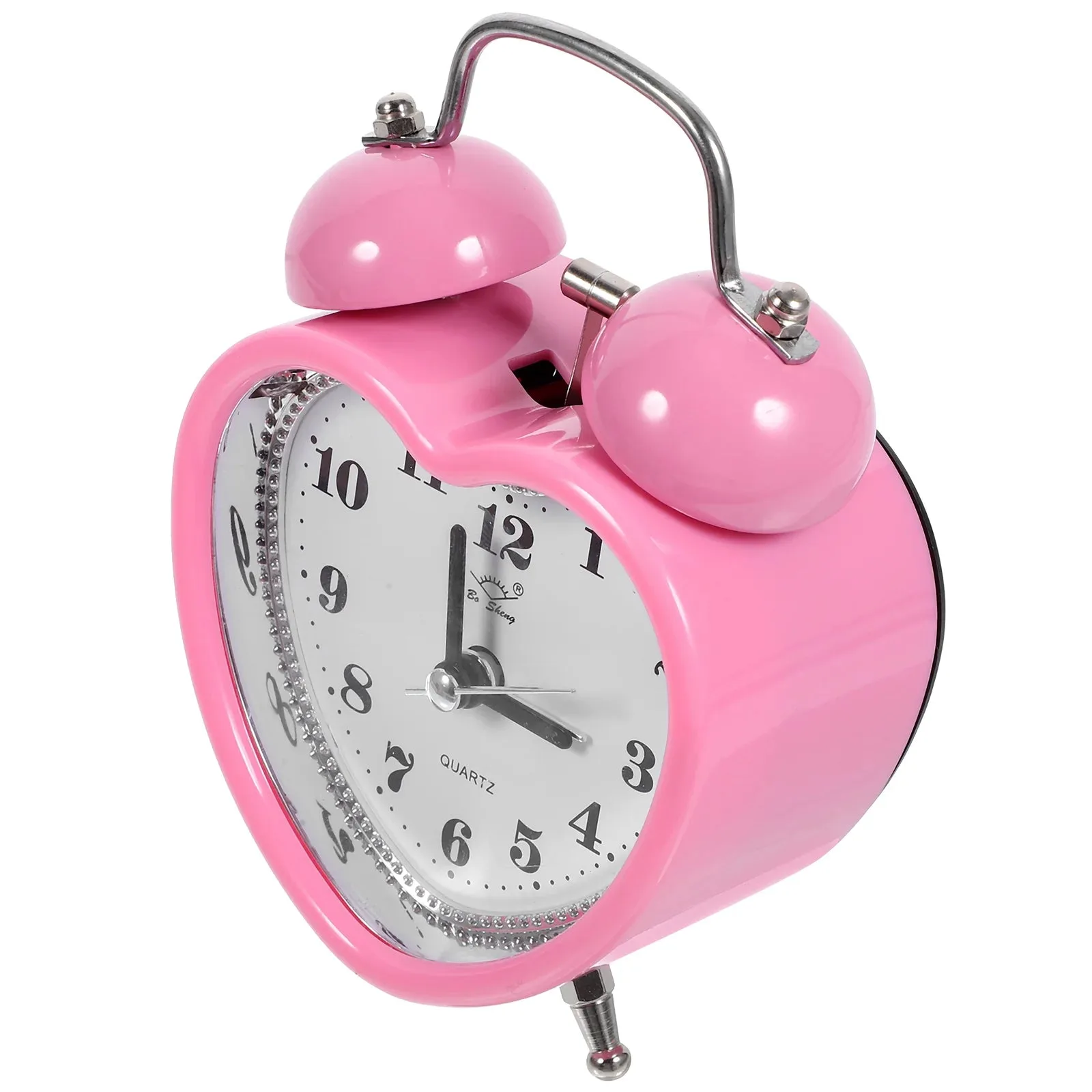 Roze wekker met hartmotief