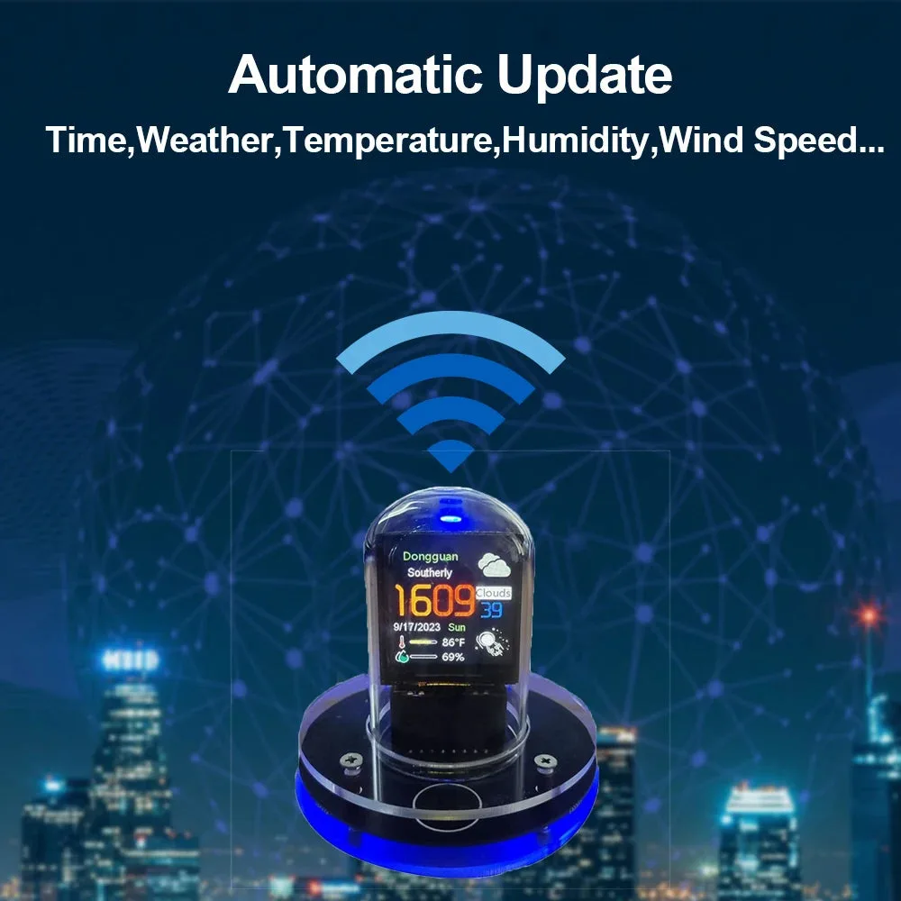 Nixie buis klok, mini weerstation