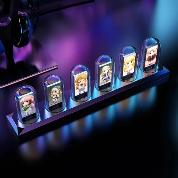 Led nixie klok, futuristisch ontwerp