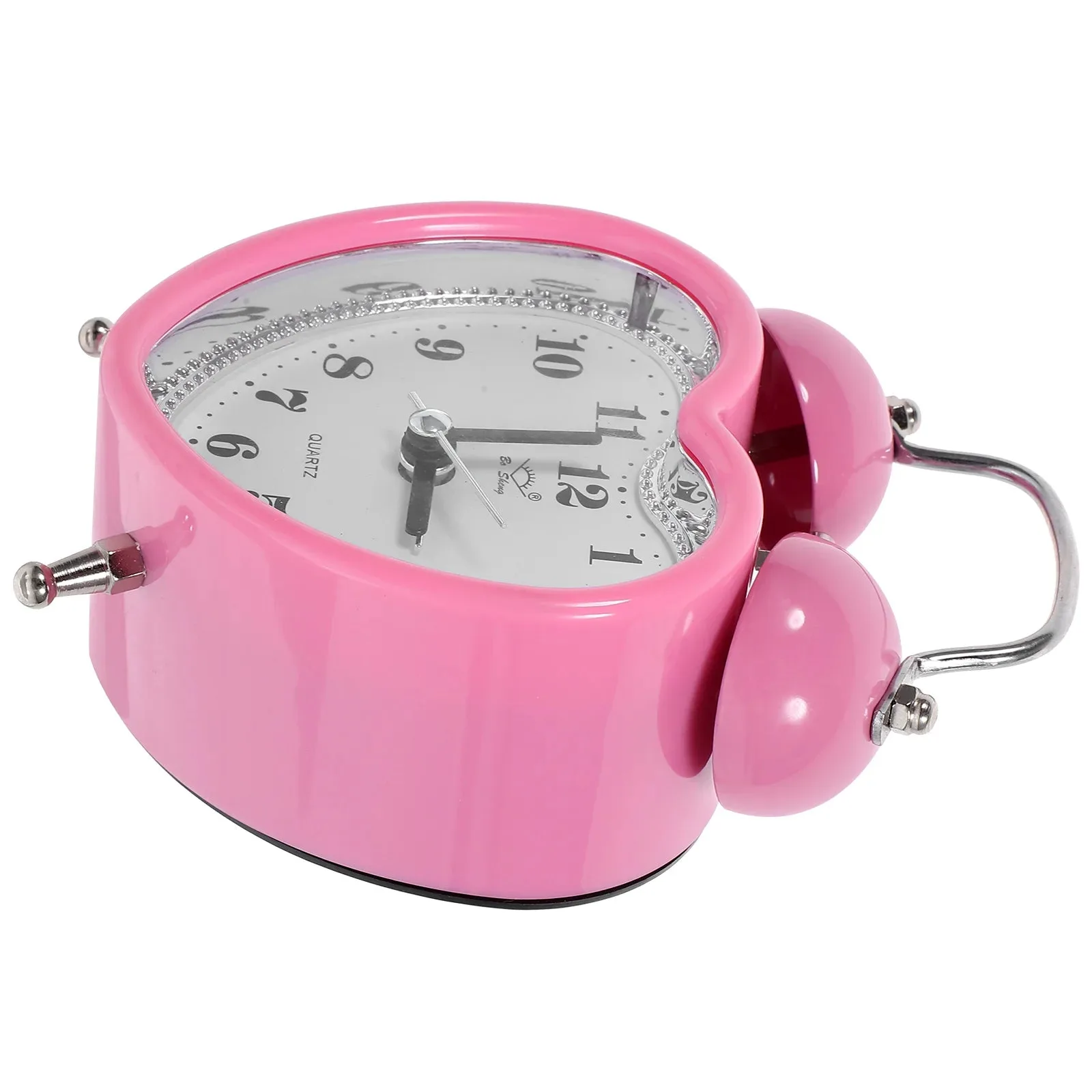 Roze wekker met hartmotief