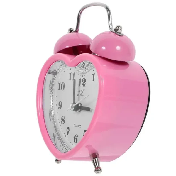 Roze wekker met hartmotief