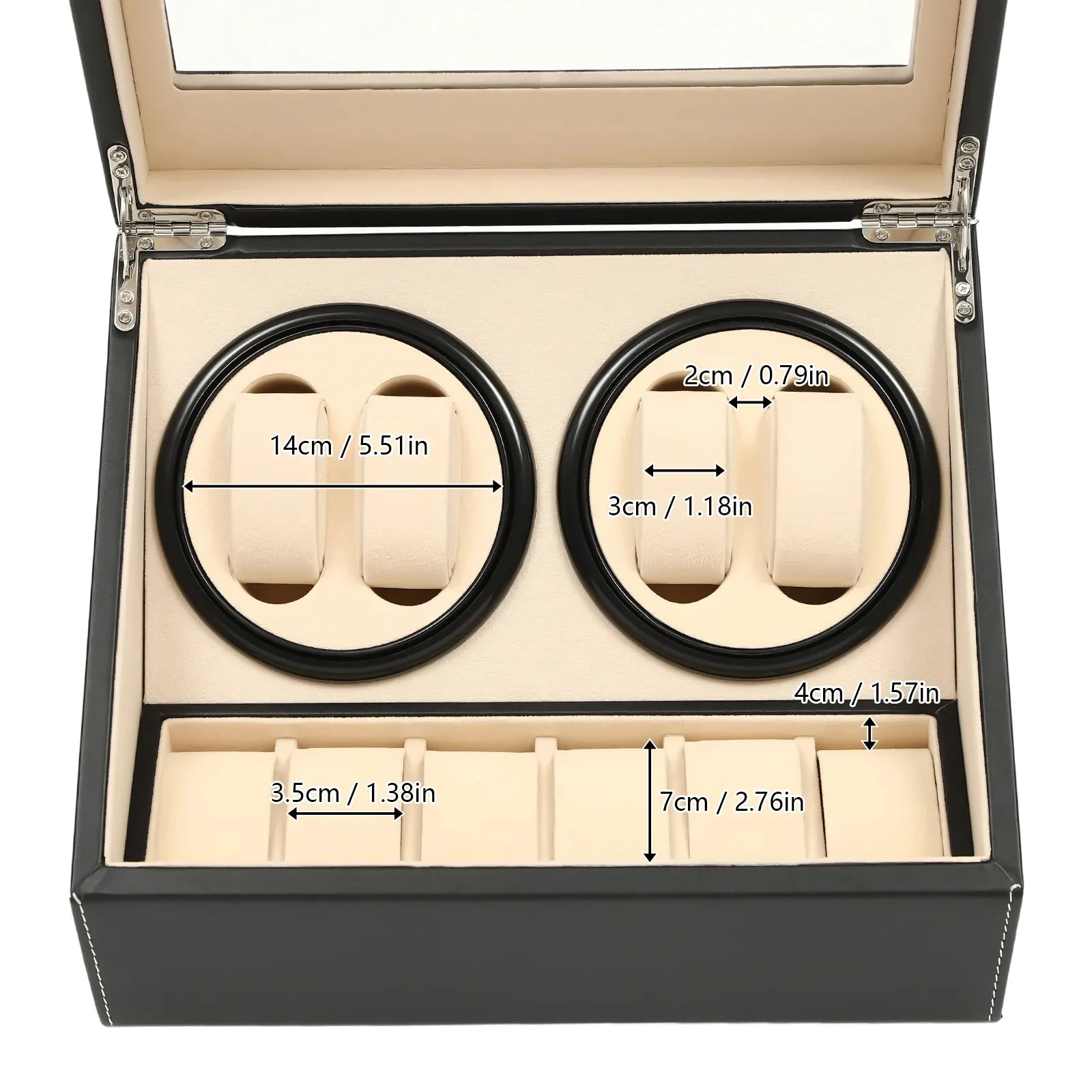 Vitrine Élégante | Boîte à Montres Automatique avec Rotation Silencieuse | Rangement Pratique pour Collectionneurs