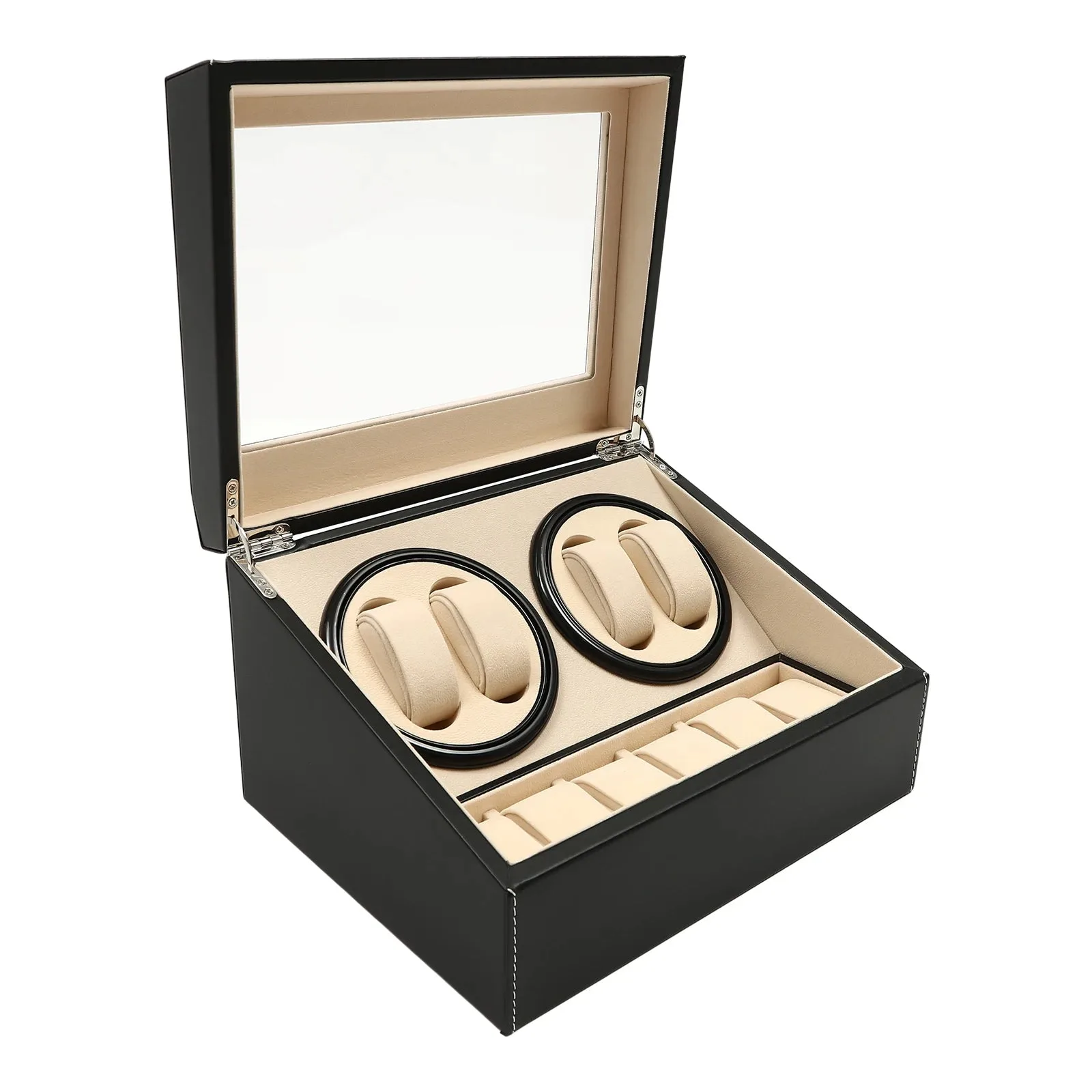 Vitrine Élégante | Boîte à Montres Automatique avec Rotation Silencieuse | Rangement Pratique pour Collectionneurs