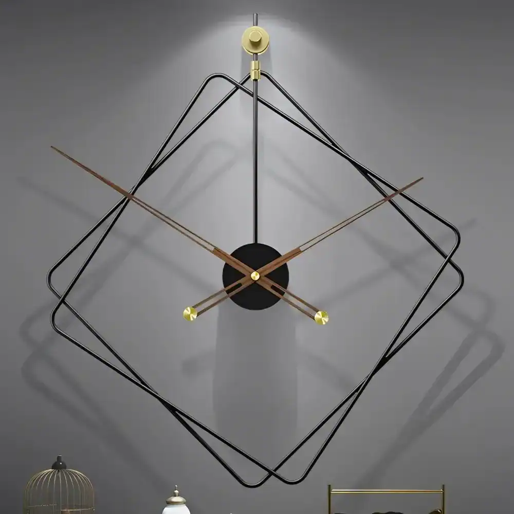 Design wandklok in ruitvorm, 60 cm, foto 2