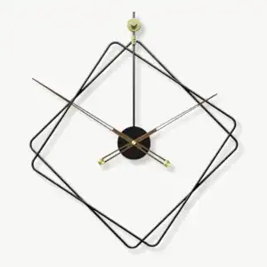 Design wandklok in ruitvorm, 60 cm