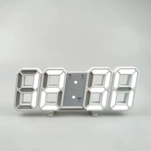 Digitale led wandklok, modern ontwerp, foto 8