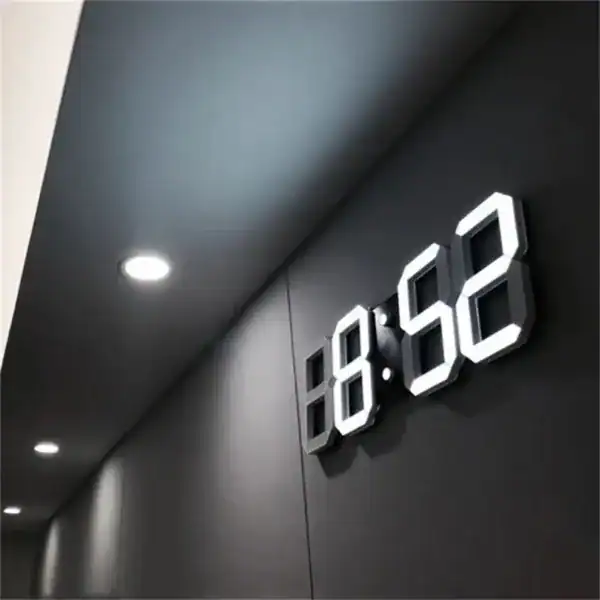 Digitale led wandklok, modern ontwerp, foto 4