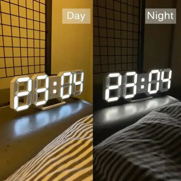 Digitale led wandklok, modern ontwerp, foto 5
