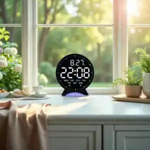 Digitale wekker met wake up light, in diverse kleuren