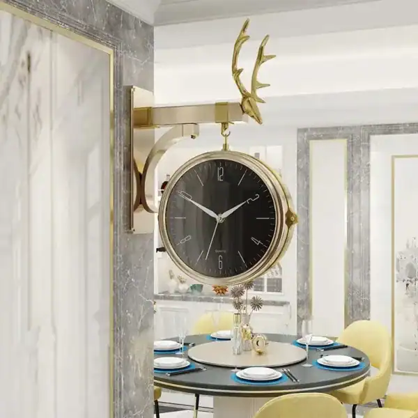 Dubbelzijdige wandklok modern, in zes kleurcombinaties, foto 2