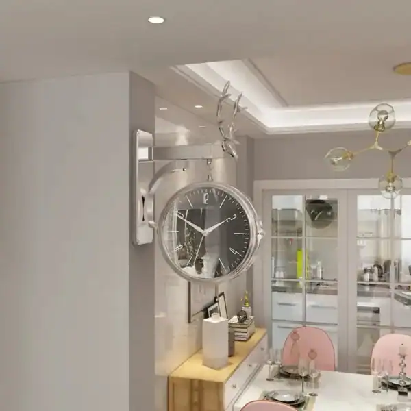 Dubbelzijdige wandklok modern, in zes kleurcombinaties, foto 3
