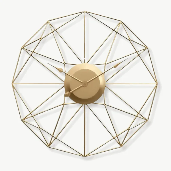 Grote design wandklok, goud of zwart, opvallend formaat
