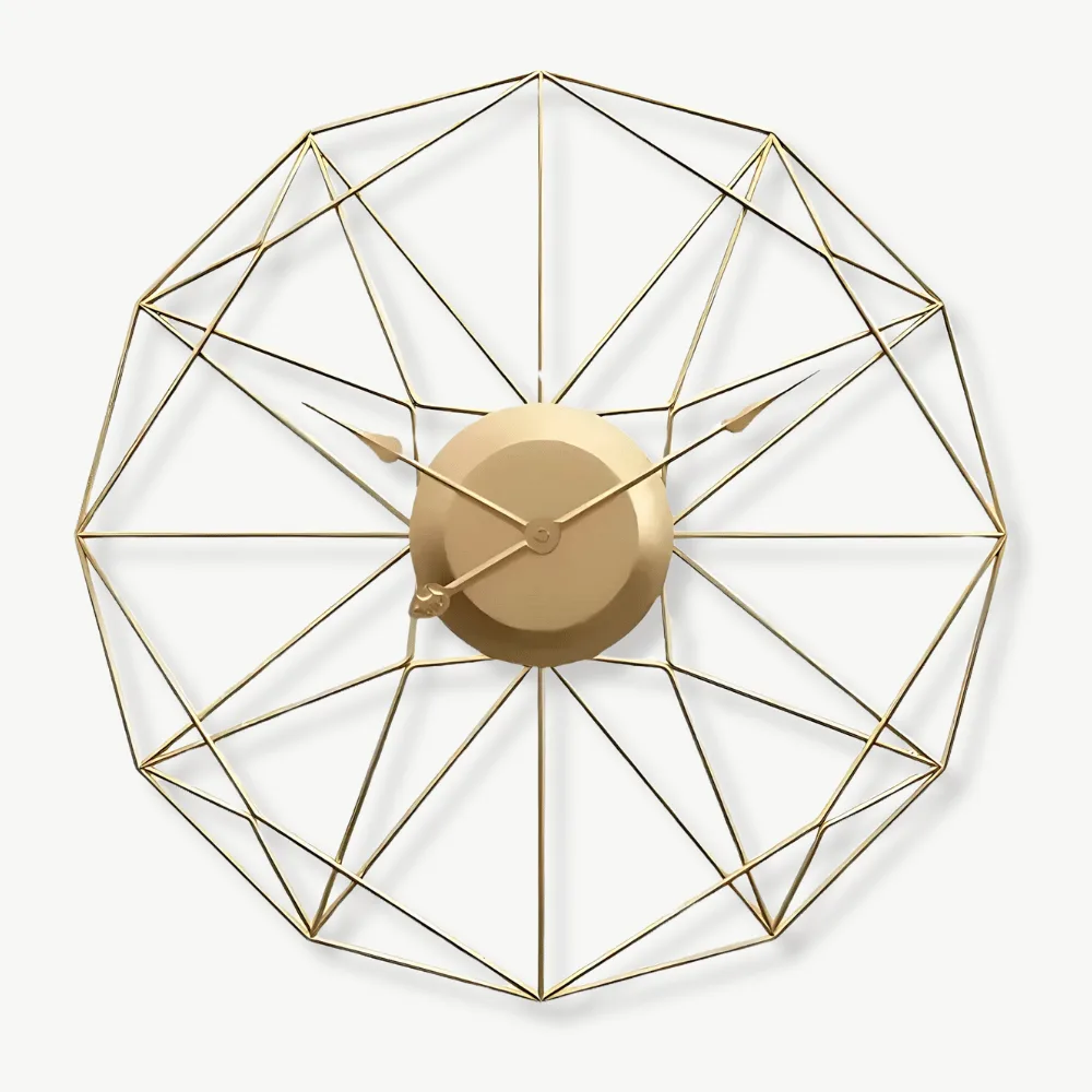 Grote design wandklok, goud of zwart, opvallend formaat