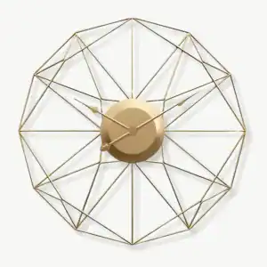 Grote design wandklok, goud of zwart, opvallend formaat