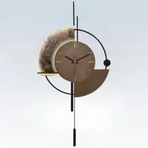 Grote led wandklok, metalen uitvoering