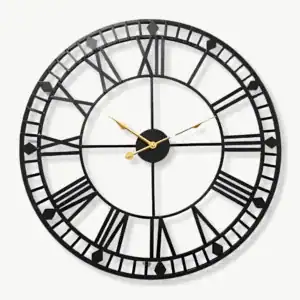 Grote wandklok 80 cm, industrieel design