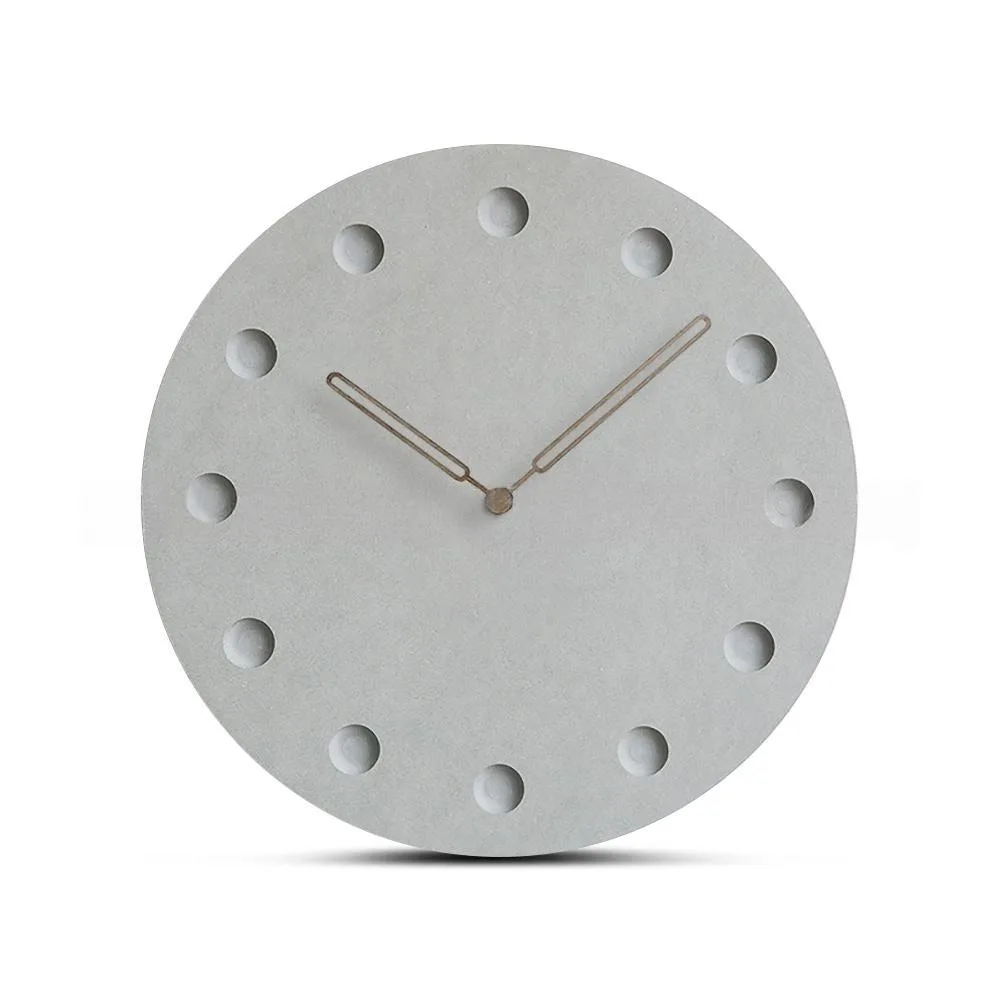 Horloge Murale Béton Minimaliste
