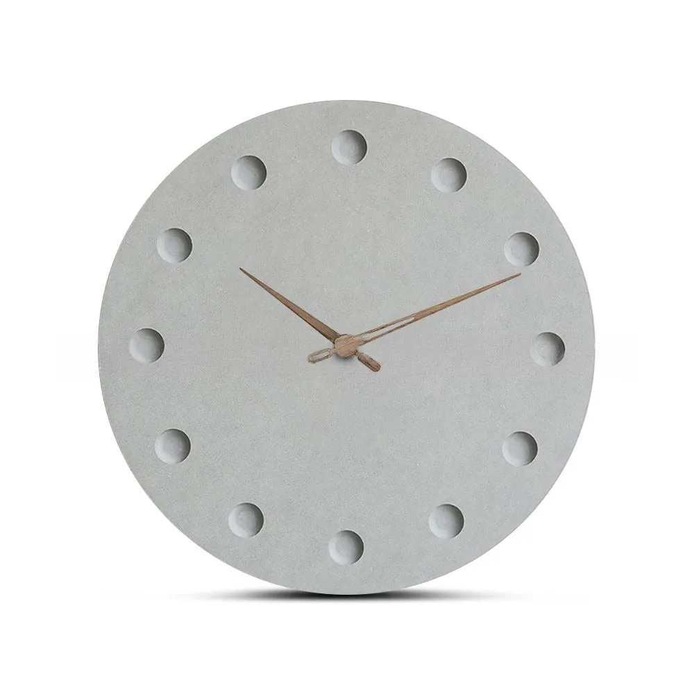 Horloge Murale Béton Minimaliste