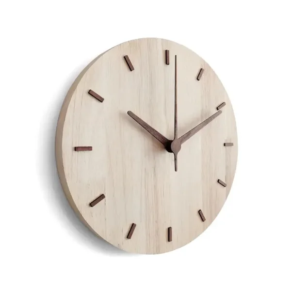 Horloge Murale Bois Minimaliste