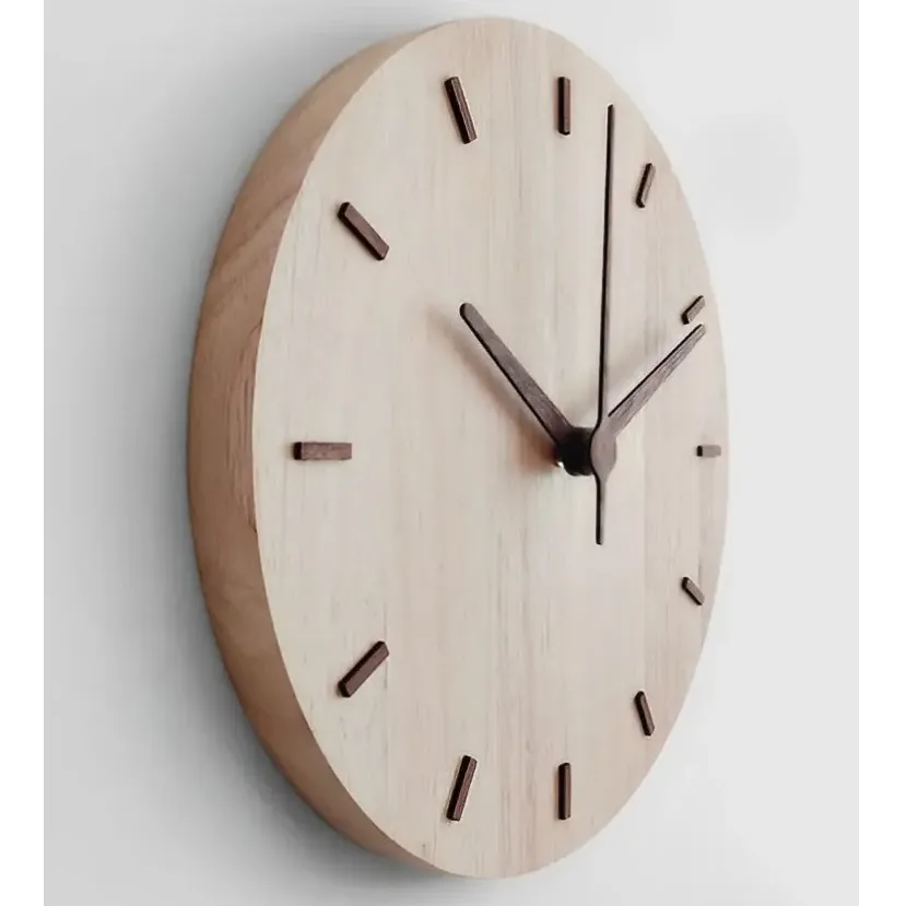 Horloge Murale Bois Minimaliste