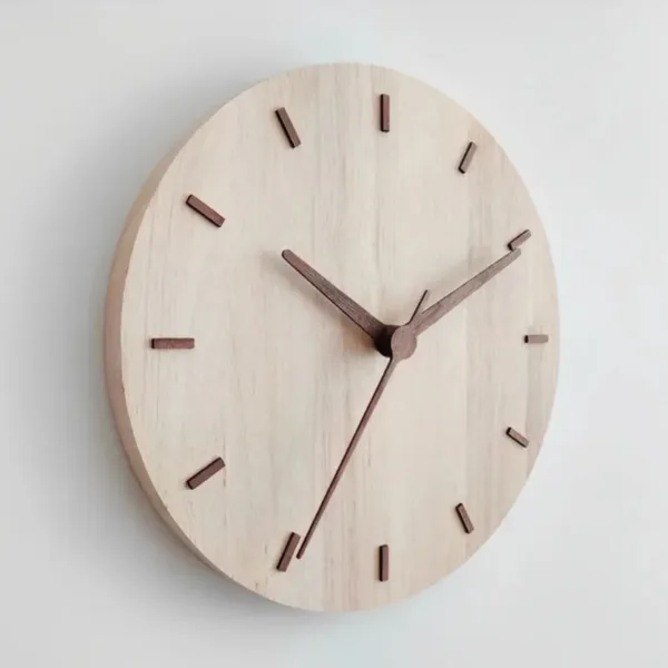 Horloge Murale Bois Minimaliste