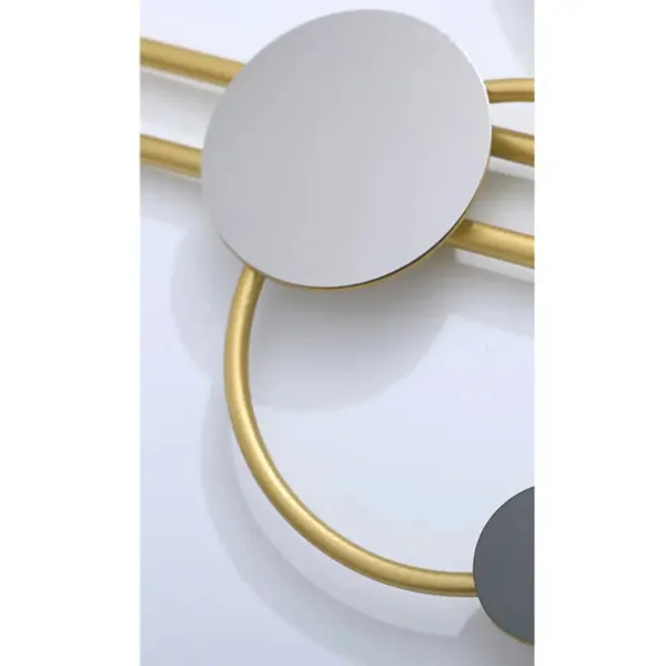 Luxe wandklok, modern met gouden randen