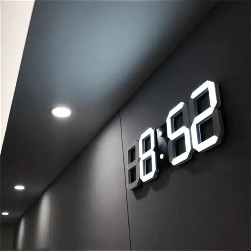 Digitale led wandklok, modern ontwerp