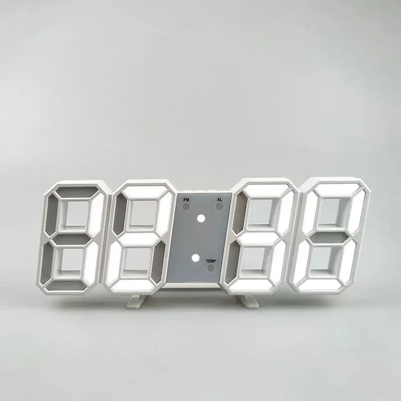 Digitale led wandklok, modern ontwerp
