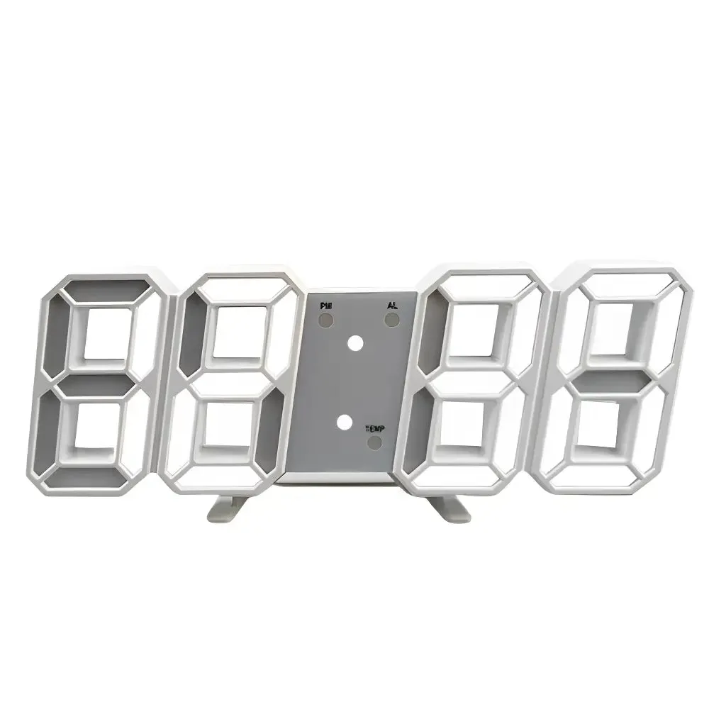 Digitale led wandklok, modern ontwerp