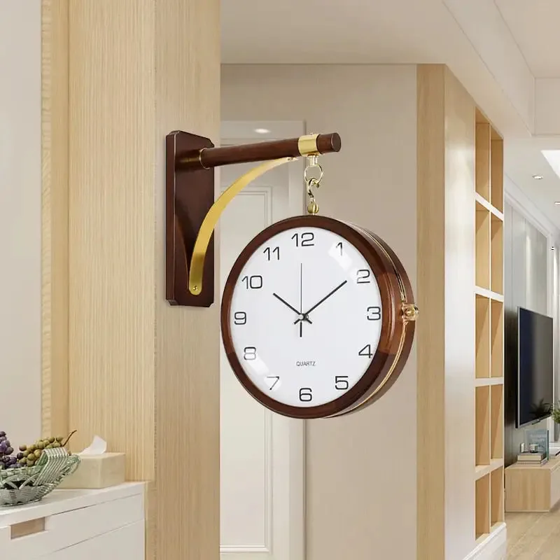 Horloge Double Face Décoration de Salon