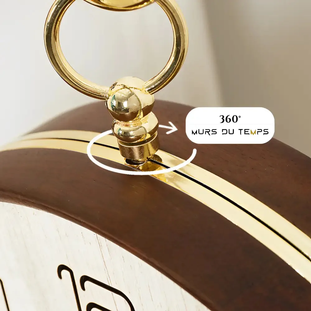 Horloge Double Face en Bois