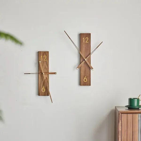 Moderne houten wandklok, massief, 34 cm of 40 cm