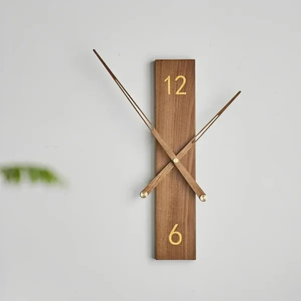 Moderne houten wandklok, massief, 34 cm of 40 cm