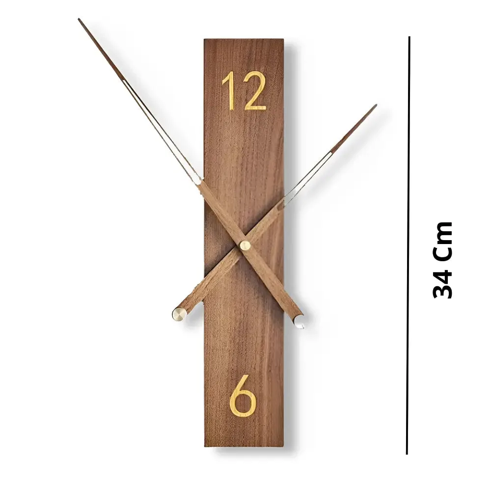 Moderne houten wandklok, massief, 34 cm of 40 cm